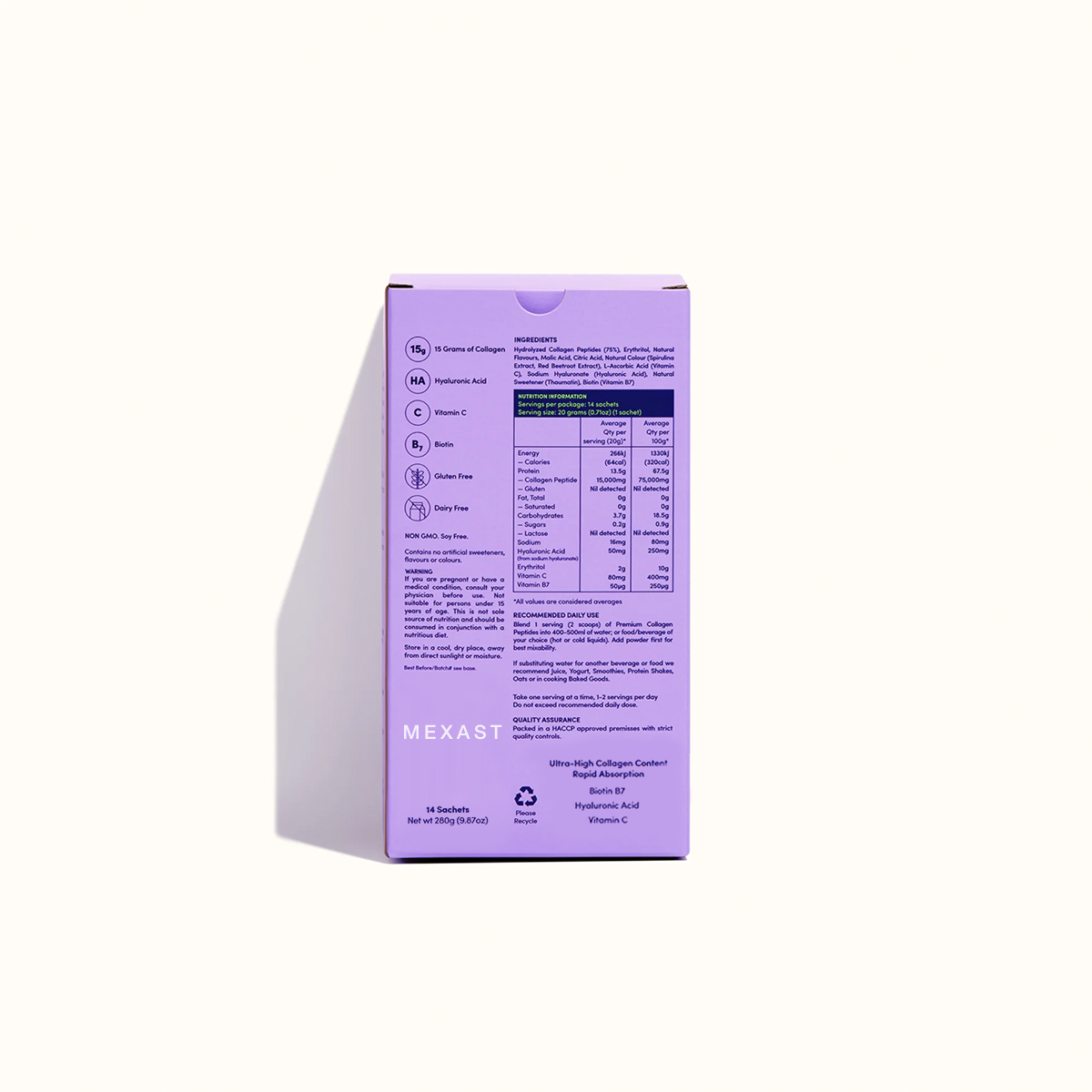 MEXAST® Purple Grape Collagen Sachets - 280g