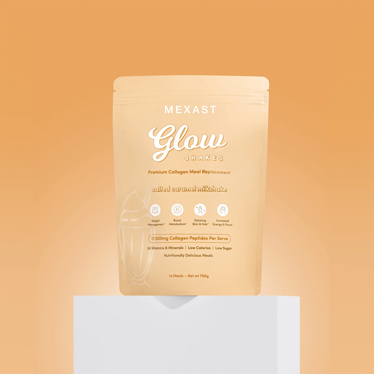 MEXAST® Salted Caramel Milkshake Collagen Meal Replacement - 756g